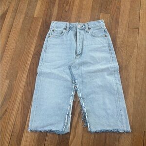 Agolde Denim Cut-Off Women Jean skirt size 24